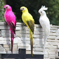 25cm Handmade Simulation Parrot Innovative Feather Lawn Figurine Ornament Animal Bird Garden Bird Prop Decoration Dropshipping