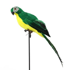 25cm Handmade Simulation Parrot Innovative Feather Lawn Figurine Ornament Animal Bird Garden Bird Prop Decoration Dropshipping