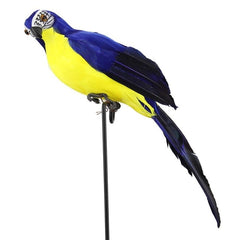 25cm Handmade Simulation Parrot Innovative Feather Lawn Figurine Ornament Animal Bird Garden Bird Prop Decoration Dropshipping