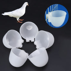 5 Pcs / Set Parrot Bird Hamster Round bottom Feeding Bowl Hanging Drinking Food Cup Tools