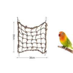 Pet Bird Climbing Net Bird Parrot Toys Hemp Rope Training Climbing Cage Toy Pet Bed Bird Cage Toy