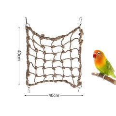 Pet Bird Climbing Net Bird Parrot Toys Hemp Rope Training Climbing Cage Toy Pet Bed Bird Cage Toy