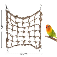 Pet Bird Climbing Net Bird Parrot Toys Hemp Rope Training Climbing Cage Toy Pet Bed Bird Cage Toy