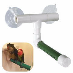 1PC Pet Birds Shower Perches Toy Bird Bath Standing Platform Rack Wall with Suction Cup Parrot Budge Paw Grinding Stand Toy