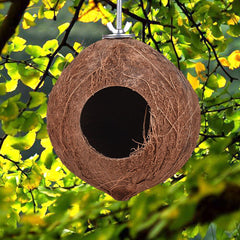 Bird Cage Durable Parrot Nest Home Feeder Hamster Squirrel Decoration Warm Parakeet Coconut Shell House Natural Toys Breeding