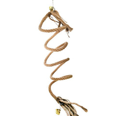 Bird Perch Spiral Cotton Rope With Bell Parrot Climbing Swing Standing Toys Supplies