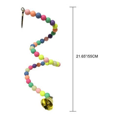 Parrots Toys Bird Swing Exercise Climbing Hanging Ladder Bridge Wooden Rainbow Pet Parrot Macaw Hammock Bird Toy With Bells