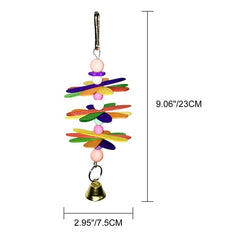 Parrots Toys Bird Swing Exercise Climbing Hanging Ladder Bridge Wooden Rainbow Pet Parrot Macaw Hammock Bird Toy With Bells