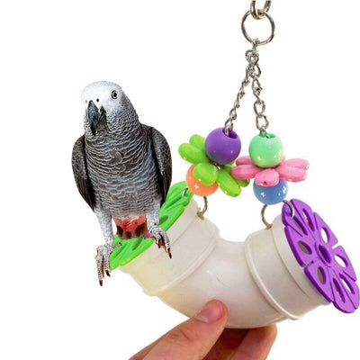 Bird Swing Toys-Foraging Parrot Cage Toys-Cages Conure/African Grey Cockatoo New