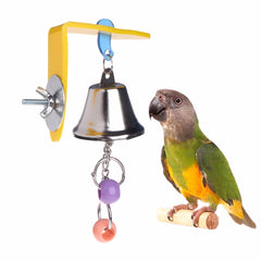 Parrot Bell Toys Birds Chewing Hanging Swing Cage Toy Bite Accessories Parakeet Beads Cockatiel Play Toy Pet Bird Supplies C42