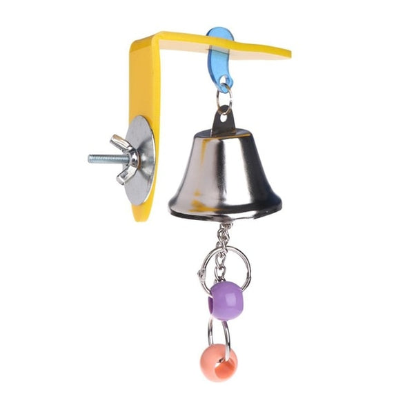 Parrot Bell Toys Birds Chewing Hanging Swing Cage Toy Bite Accessories Parakeet Beads Cockatiel Play Toy Pet Bird Supplies C42