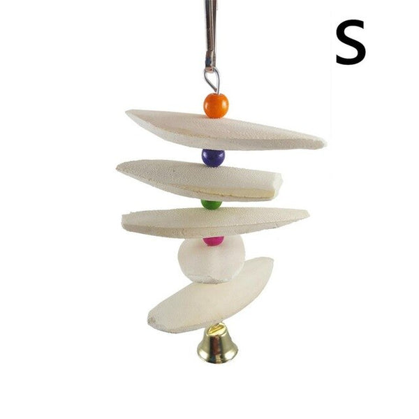 Newest Cuttlefish Bone Bird Toy Parrot Chew Toy Calcium Molars Squirrel Bite Molars Hanging Biting String