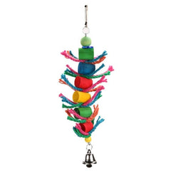 Cockatiel Parrot Toys Wooden Steel Hanging Bell Cage Toys for Parrots Bird Squirrel Funny Chain Swing Toy Pet Bird Supplies