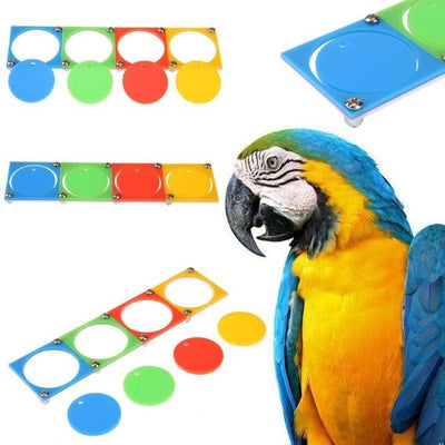 20x5cm Acrylic Bird Toy Pet Parrot Cognitive Puzzle Training Intellectual Develop Toys Color Seperate Bird Toys